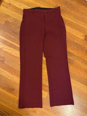 Theory Straight-Leg Pants in Wine